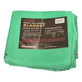 Lotos 856117006097 6ft X 8 Acrylic Fiberglass Heat Treated Medium Duty Grommet Green Welding Bla
