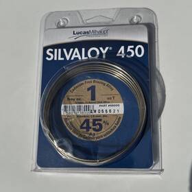 9800 Lucas Milhaupt Silvaloy 450 45% Silver Solder Brazing Alloy 1/16 In Diameter Wir