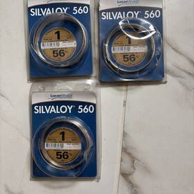 98060 Lucas Milhaupt Lot Of 3 Silvaloy 560 56% Silver Brazing Alloy 1/16 Inch 1 Oz