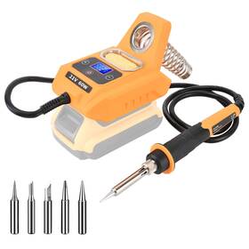 Fyz-7290 Luckyslycyc Cordless Soldering Iron For Dewalt 20v Max Battery Digital Lcd Display Solder
