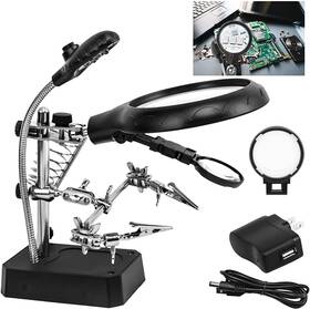 B09sl5lpxv Lxiangn Helping Hands Magnifier Soldering Station With Led Light 2.5x 7.5x 10x