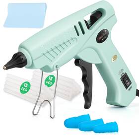 Magicfly-mf5085 Magicfly 60/100w Hot Glue Gun Full Size With 30 Pcs Sticks Green