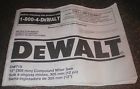 Dw715 Manual Book Dewalt Compound " 12 Miter Owner Instructions