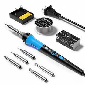Meakest 716172778547 Soldering Iron Kit 60w Gun With Ceramic Heater 9-in-1 Solder Tool Adju Meakest 716172778547 Soldering Iron Kit 60w Gun With Ceramic Heater 9-in-1 Solder Tool Adju
