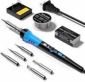 Meakest 744759138675 Soldering Iron Kit 60w Gun With Ceramic Heater 9-in-1 Solder