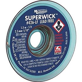 426-lf Mg Chemicals Desoldering Braid #4 Fine Super Wick For Lead Free S