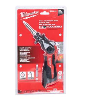 262061-24232376 Milwaukee 2488-20 M12 12 Volt Cordless Soldering Iron With Pivoting Head