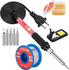 Mingq 313101842838 Soldering Iron Kit 60w With 5pc Interchangeable Tips 10-in-1 Ad Mingq 313101842838 Soldering Iron Kit 60w With 5pc Interchangeable Tips 10-in-1 Ad