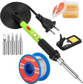 Mingq 445043425428 Soldering Iron Kit 60w With 5pc Interchangeable Tips 0-in- Adju Mingq 445043425428 Soldering Iron Kit 60w With 5pc Interchangeable Tips 0-in- Adju