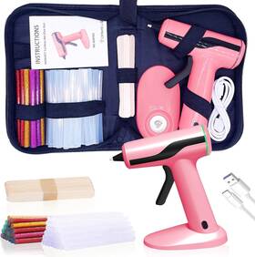 Mc-s-830pro Monvict Cordless Hot Glue Gun Kit Usb-c Rechargeable Mini Mc-830pro Pink