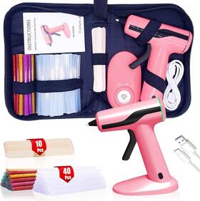 Mc-830pro Monvict Sd-830 Cordless Hot Glue Gun Kit Usb-c Rechargeable Mini Pink