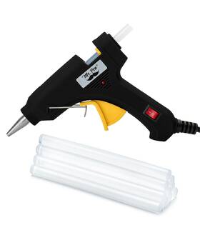 Dlbj001m352vc Mr. Pen Pen- Mini Hot Glue Gun And With 10 Sticks Black Yellow