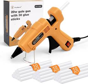 Mulwark 810130870097 Mini Hot Glue Gun And Sticks Set - High-temp With 30 Yellow