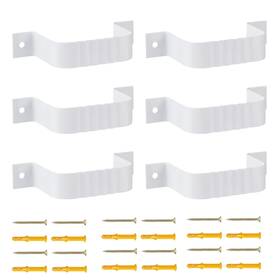 Mzcvriru 724891838053 Downspout Strap 3x4 Leader 6pcs White Inches