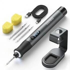 Nanjing Toolsyn Technology Group Co. Ltd 199874308890 Cordless Soldering Iron With Led Light Portable Kit Dark Grey