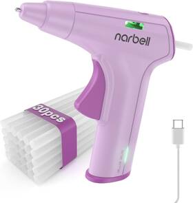 Nt09003 Narbell Cordless Hot Glue Gun Kit With 30 Pcs Sticks Less Drip Nozzle 12s Mini Pink Nt09003 Narbell Cordless Hot Glue Gun Kit With 30 Pcs Sticks Less Drip Nozzle 12s Mini Pink