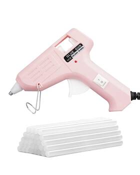Np06001-02001 Nature Pulito Hot Glue Gun 20w Fast Preheating High Temp Mini Melt Pink