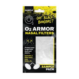 O2 Armor 854082008306 Nose Filters For Welders And Allergies - Filter Sample Pack Clear