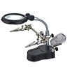 Ollgen Helping Hands Magnifier 3.5x 12x Led Glass Adjustable Alligator Clip