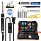 Oqbkxifnbe Tabiger Electric Soldering Iron Kit Tweezer Wire Desoldering Pump