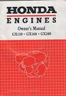 Gx120 Owners Manual 200 Engines 160 1997 Honda