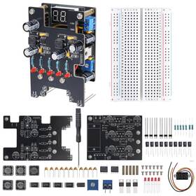 Lm2596 Pemenol 761-21 Diy Breadboard Power Supply Soldering Kit Multi-output Black