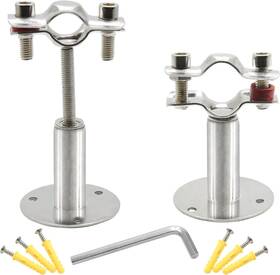 211013 Piutouyar 2 Pcs Stainless Steel Wall Dia 19mm Fit For 1/2inch Pipe Silver