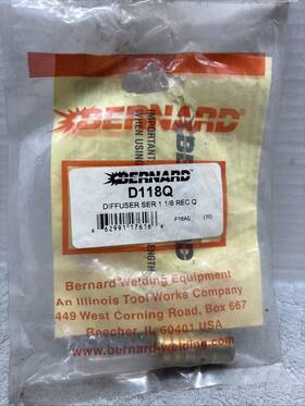 38vn82 Plasmadyn D118q Gas Diffuser Fits Bernard Mig Guns - Quick Tip Btb Q S W Dura Gun