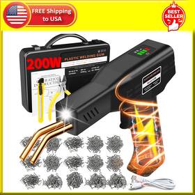 Pmbqifay 313114483455 200w Cordless Plastic Welder Weld Kit With 1050pcs 6 Tpyes Hot Staples