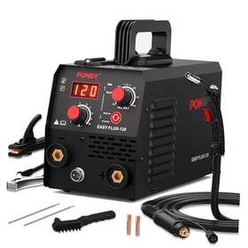 Flux-130 Poney 120a Flux Core Mig Welder 110v - 3 In 1 Gasless Easy
