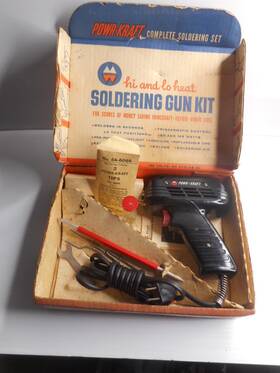 84-6092 Power-kraft Hi-lo Heat Setting Soldering Gun Complete Set In Original Packaging 84-6092 Power-kraft Hi-lo Heat Setting Soldering Gun Complete Set In Original Packaging