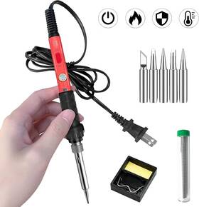 Q-ming 313047254238 Soldering Kit 60w Iron 110v Welding With Ceramic Heater Portabl