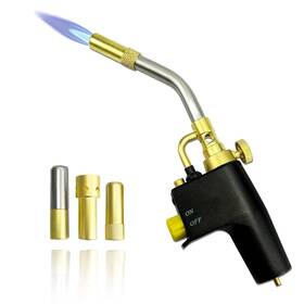 Qnbes 788703666234 Propane Mapp Torch With 3 Nozzles Swirl Flame Tip For All Soldering And Braz