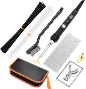 Dg35534 Qwork Plastic Welding Kit For Surface Repair - 80w 110v Adjustable Temperature