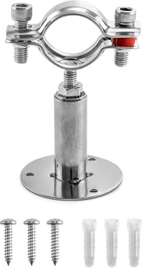 Wd2940 Qwork 1-1/4 Inch Wall Mount Ceiling Pipe Support 1 Pack