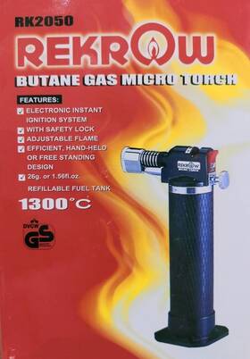 Rekrow Rk2050 Butane Gas Micro Torch