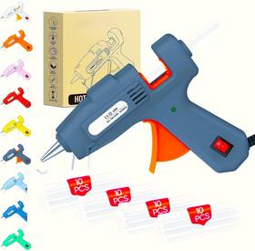 5501 Retune Mini Hot Glue Gun With 40 Sticks For Crafts School Home Repairs Blue