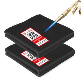 40402 Rogvoc Fireproof Welding Blanket 40x40 Inch 2 Pack 10mm Thick Soldering Mat Ul And