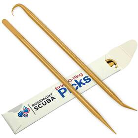 Rs-bs-001 Rosemont Scuba Premium Brass Pick Kit 2 Picks With 4 Tip Styles O-ring And Seal Removal