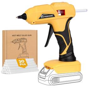 20241230 Rotesonne Mini Size Cordless Hot Glue Gun Compatible With Dewalt 20v Yellow