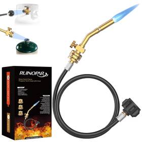 Ax1-011cga Ruinopar Propane Torch Head Mapp Map Gas Kit Solid Brass Soldering With