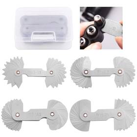 Rustark 445004472447 4 Pcs Metric Radius Gauge Stainless Metal External And Internal Arc Fillet Conca Rustark 445004472447 4 Pcs Metric Radius Gauge Stainless Metal External And Internal Arc Fillet Conca