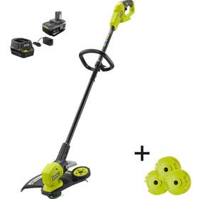P20180-ac80rl3 Ryobi 18v 13 Inch Cordless Battery String Trimmer/ Edger With Extra 3-pack Of Spools 4.0 Ah Ba