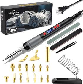 Sardvisa 633337514096 21-in-1 3d Printer Smoothing Tool Kit 80w Lcd Digital Adjustable Temperature So