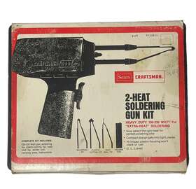 952855 Sears Craftsman 1977 2 Heat Soldering Gun With Plastic Carry Case Complete 952855 Sears Craftsman 1977 2 Heat Soldering Gun With Plastic Carry Case Complete