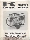 Ge4500 Service Generator Ge4000 Manual Kawasaki Portable