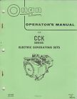 927-0122 Sets Onan Manual Electric Operator 528 Series Cck Generating 1976