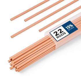 Sk-ht-001-22 Shark Tears 22 Pcs Brazing Rods Aws Bcup-5 15% Silver Solder Phos Copper Alloy Fl