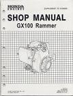 Gx100 Shop Manual Rammer 2001 Honda Supplement Engines