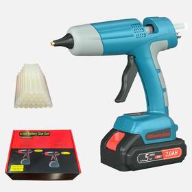Ch-am-071b Silhouetteslice 100w Cordless Hot Glue Gun With 30 Premium Sticks Led Digital Display L Blue